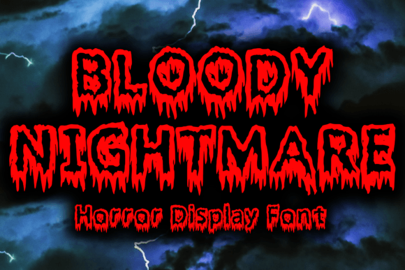 Bloody Nightmare: A Display Font for Editorial Horror Design