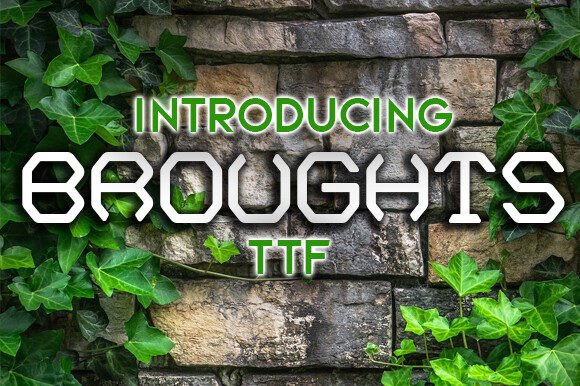 Broughts: A Sci-Fi Display Font for Modern Editorial Design