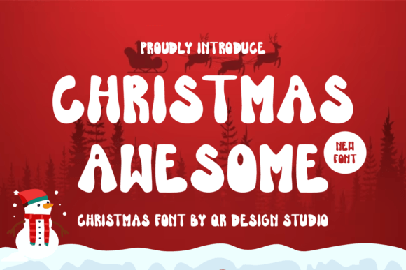 Christmas Awesome: A Bold Display Font for Festive Branding
