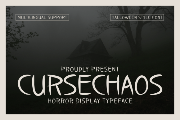 Cursechaos: The Spooky Display Font for Editorial Design