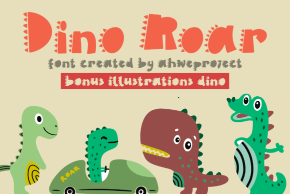Dino Roar: A Playful Display Font for Bold Branding