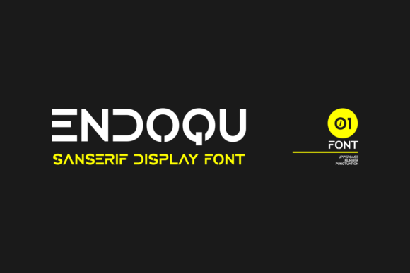 Endoqu: A Clean Display Font for Modern Brand Identity