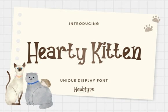 Hearty Kitten: A Playful Display Font for Whimsical Branding