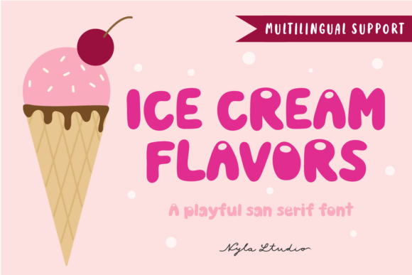 Ice Cream Flavors: A Playful Display Typeface for Web Design