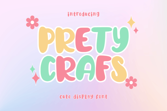 Prety Crafs: A Playful Display Font for Creative Branding Projects