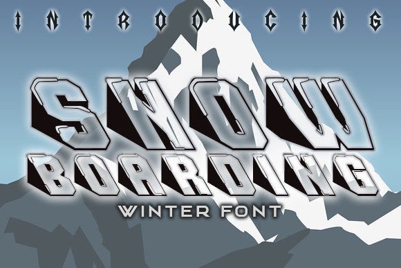 Snowboarding: The 3D Display Font That Elevates Your Craft Projects