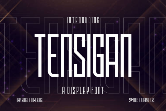 Tensigan: A Unique Display Font for Bold Brand Identity