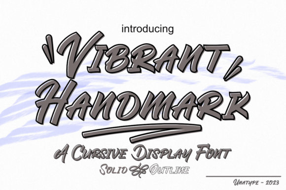 Vibrant Handmark: The Dynamic Display Typeface for Bold Branding
